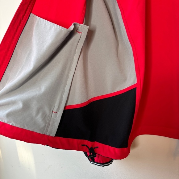 J. Lindeberg Red Black Gray Full Zip Lightweigh Soft Shell Stretch Jacket Sz XL - Picture 4 of 12
